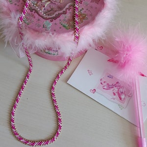 Pink Eyeglass Chain, Pink Sunglasses Necklace, Pink Reading Glasses Lanyard, Glasses Accessories, Gift For Her, Beaded Glasses Necklace