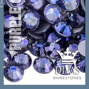COATED RHINESTONES - Divas Rhinestones Eltanin Rose #2020 Glass Crystal - Purple Ghost