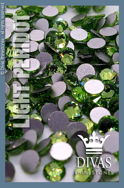 DIVAS RHINESTONES - Eltanin Rose #2020 Glass Crystal 'Light Peridot AB' –  Divas Rhinestones