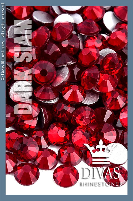 SS16 Swarovski Crystal Siam 2012 4mm Flatback Red Rhinestones, Red