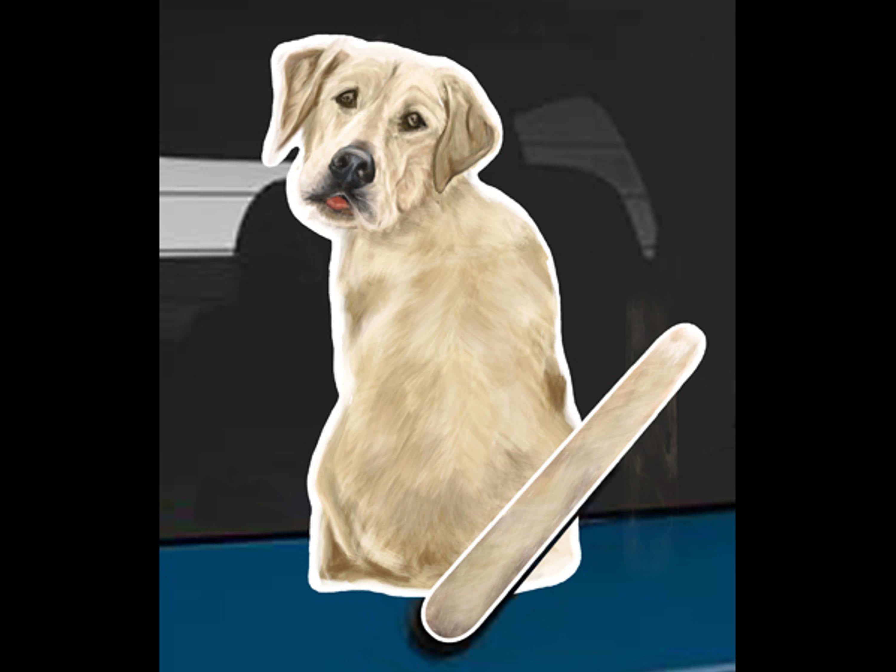 Yellow Lab Dog Rear Window Wiper Wagging Tail Sticker | Funny Car Decal ...