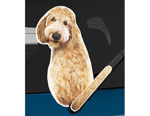 Goldendoodle Dog Rear Window Wiper Wagging Tail Sticker - Etsy