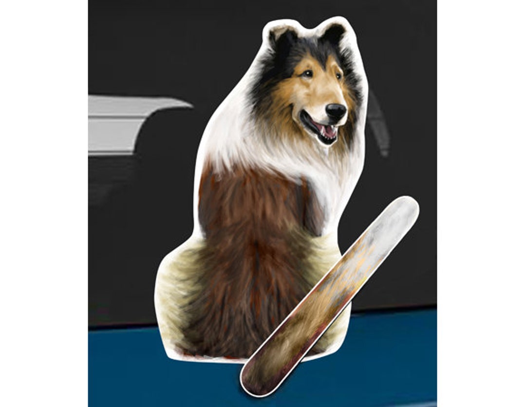 Collie or Sheltie Dog Rear Window Wiper Wagging Tail Sticker - Etsy