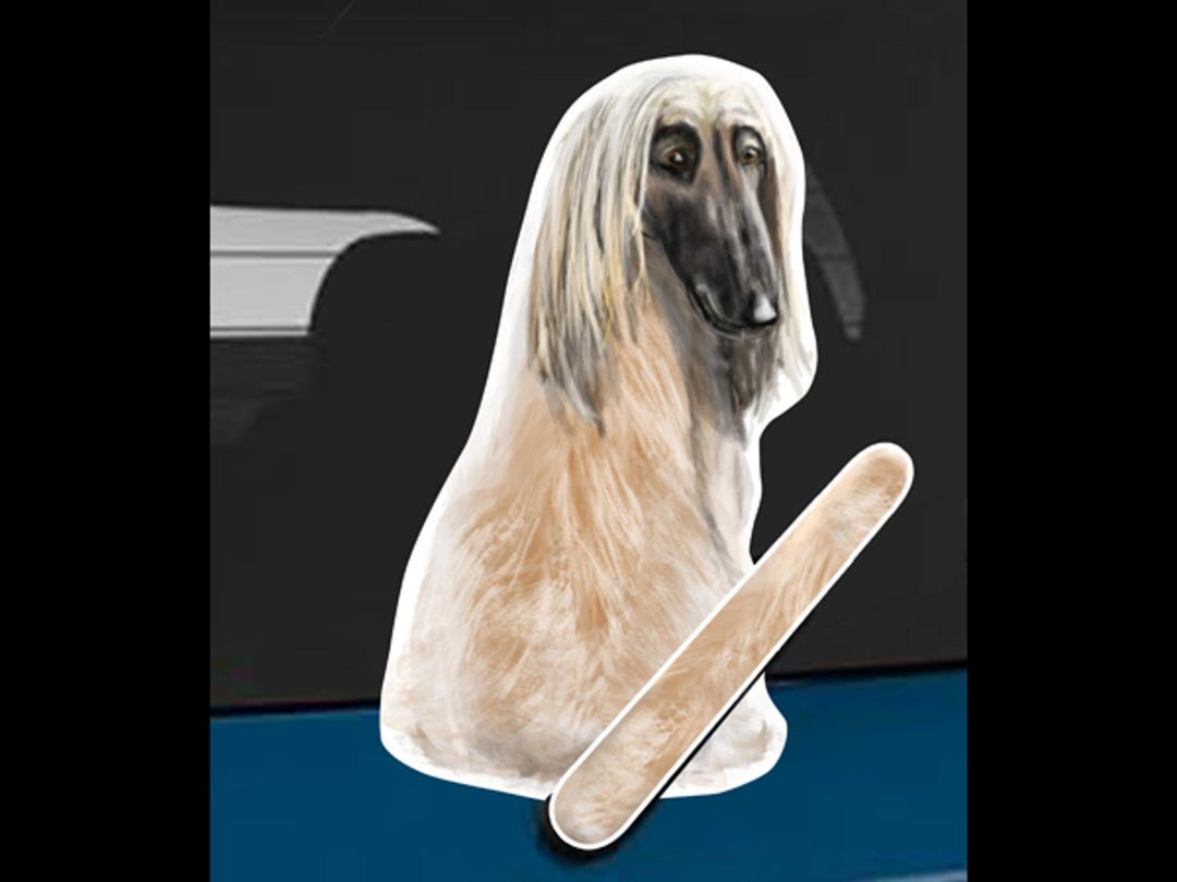 Afghan Hound Dog Rear Window Wiper Wagging Tail Sticker | Funny Car ...