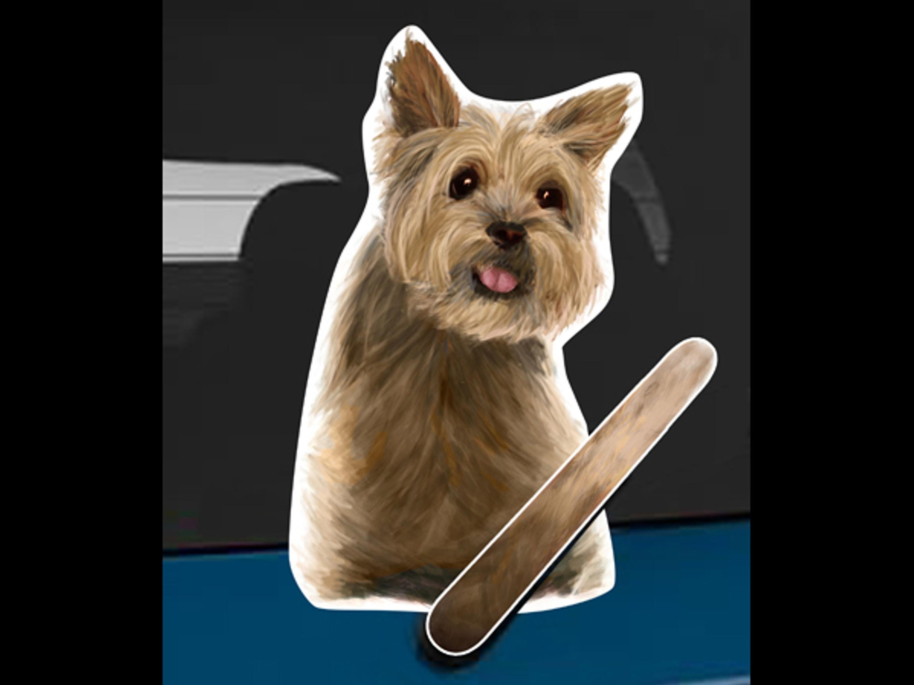 Yorkshire Terrier Yorkie Dog Rear Window Wiper Wagging Tail Sticker ...