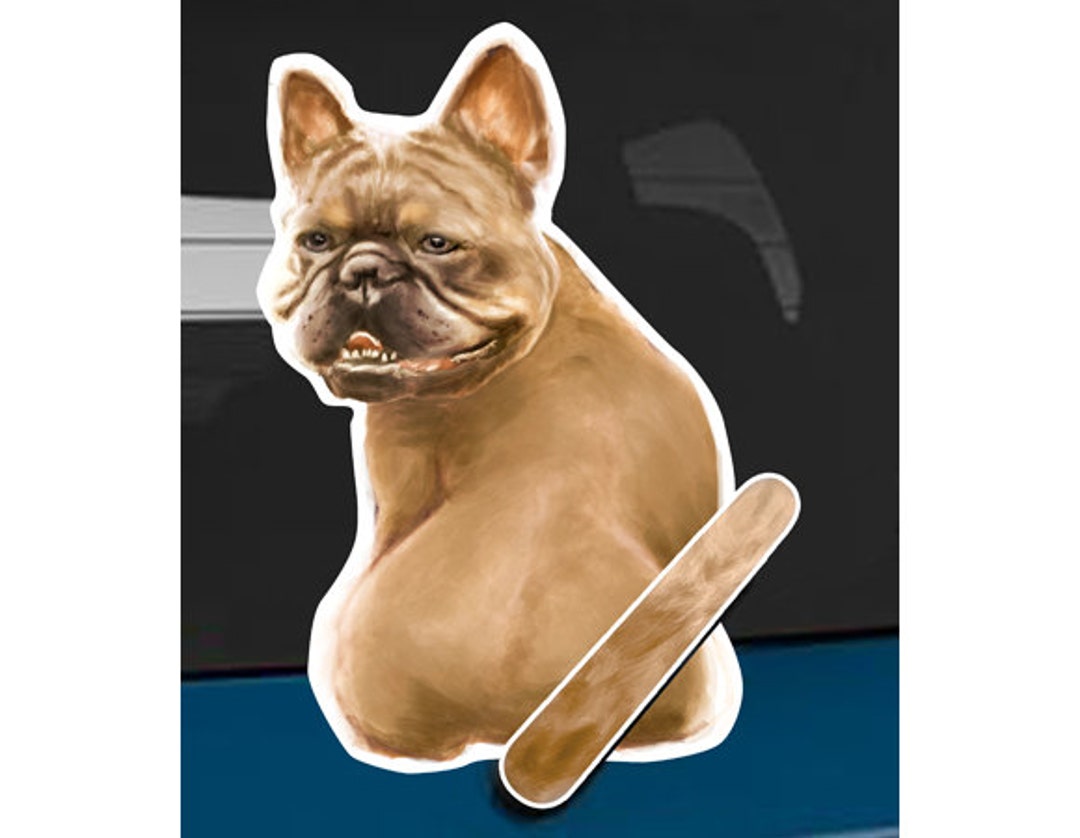 French Bulldog B Rear Window Wiper Wagging Tail Sticker - Etsy