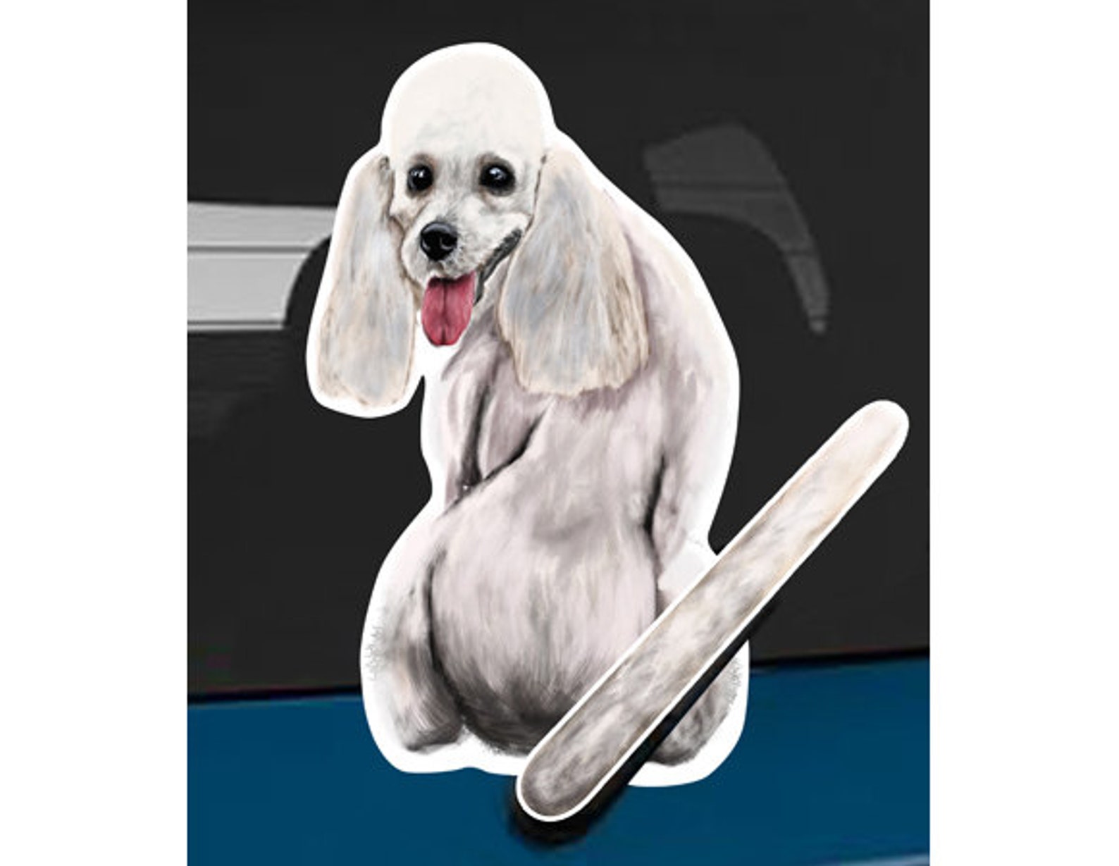 Poodle Dog Rear Window Wiper Wagging Tail Sticker - Etsy