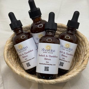 Digestive Bitters | Dandelion | Burdock | detox tincture. alcohol-free tincture.