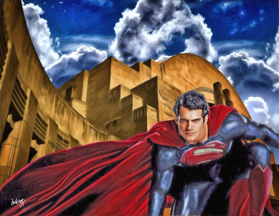 Superman at the Hall of Justice