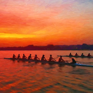 Rowing into the Sunset