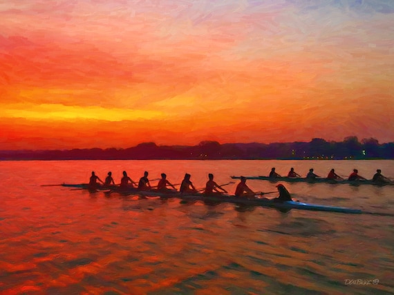 Rowing into the Sunset