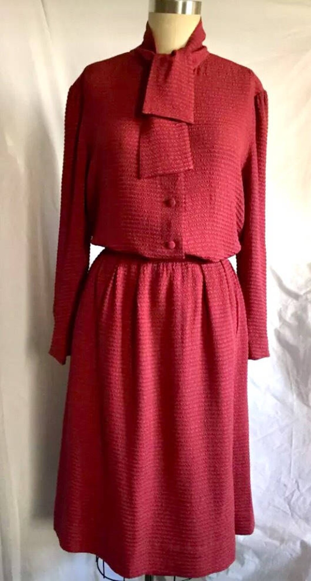 Rare Vintage CHANEL S/S 1986 Silk Taffeta Runway Dress