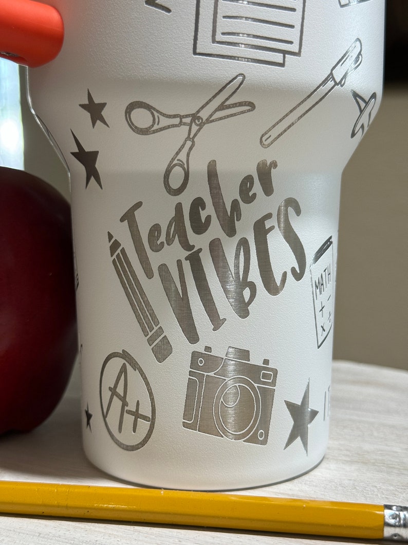 Teacher Appreciation 40oz Laser Engraved Tumbler - Stainless Steele ...