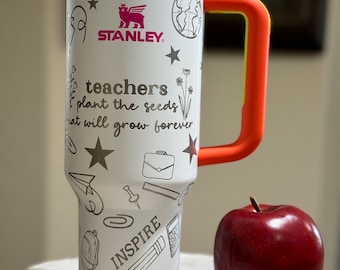 Teacher Appreciation 40oz Laser Engraved Tumbler - Stainless Steele (NOW FREE SHIPPING!)