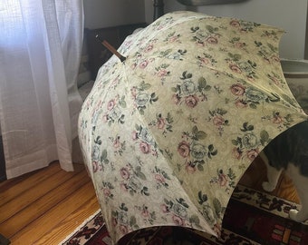 Vintage Swaine Adeney Brigg And Sons Umbrella, By Appointment Of Queen Elizabeth, Queen Mother Umbrella, Made In England Umbrella, Cotton