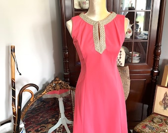 60s Hot Pink Dress, Boho 60s Dress, Size Small Dress, Yumberry Pink Dress, Gogo Dress, Retro Summer Dress, Sleeveless Dress, Pink Dress