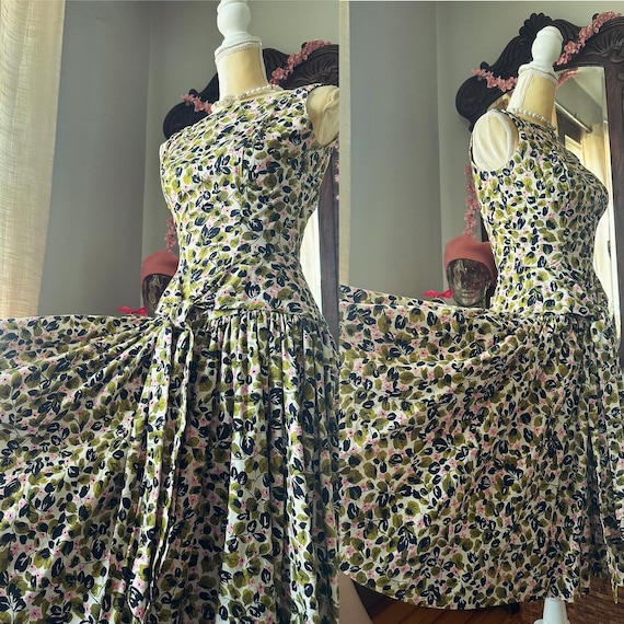 1950s Saks Fifth Avenue Dress, 50s Spring Dress, … - image 2