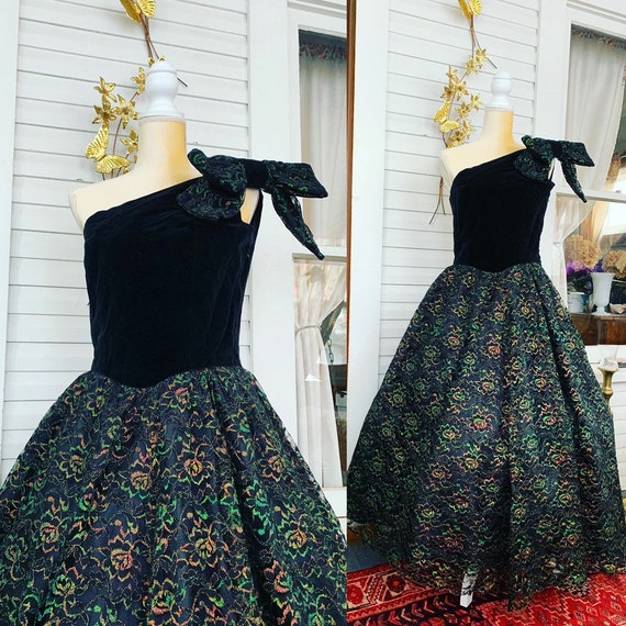80s Dress, 80s Does 50s Dress, Winter Formal Dress