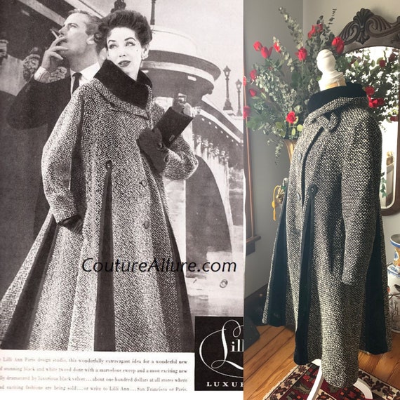 Reserved, 50s Lilli Ann Coat, Rare 50s Lilli Ann C