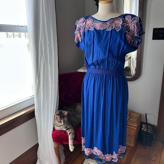 Summer Vintage Dress-Blue main image 1