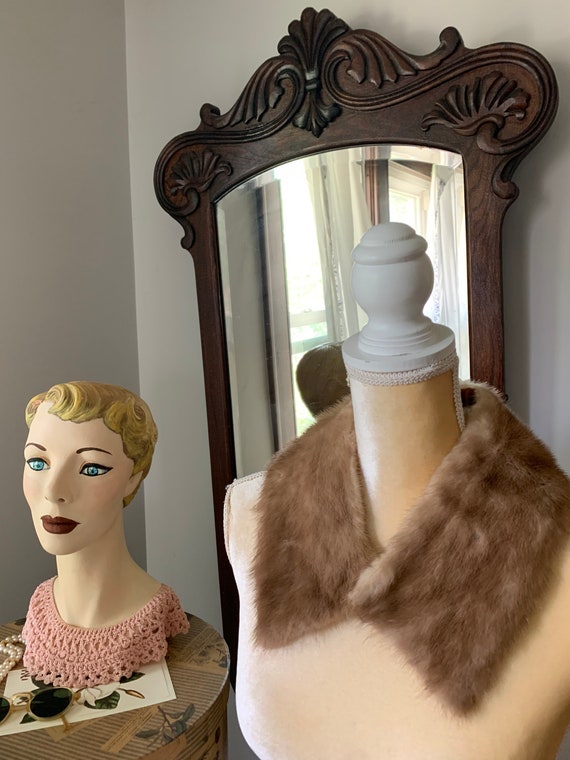 Vintage Blonde Mink Fur Collar, Vintage Fur Colla… - image 6