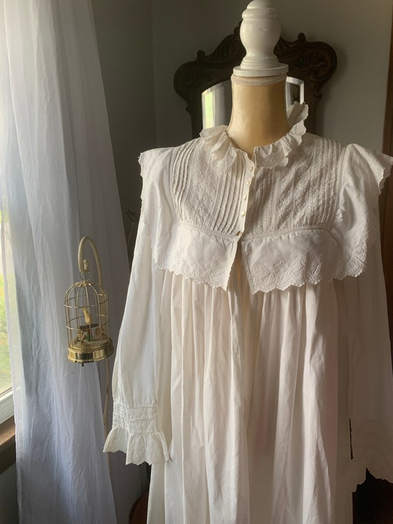 Victorian Nightgown Dress, Edwardian Nightgown, 1800s… - Gem