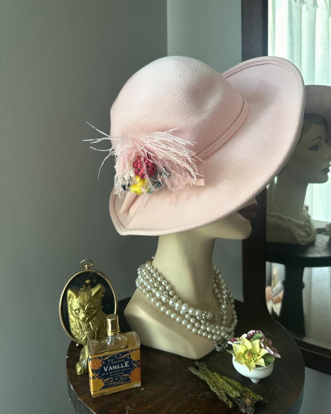 Vintage Pink Hat, 1970s Pink Adolpho Hat, Adolpho II New York Hat, Pink ...