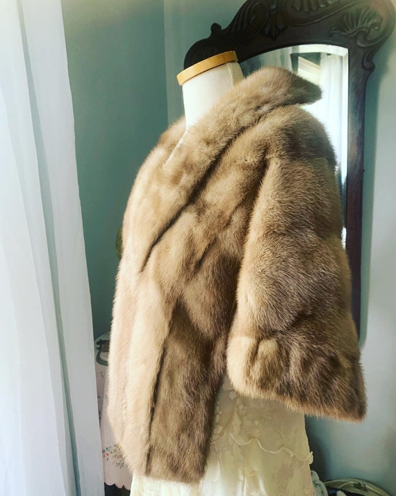 Vintage Mink Wrap, Blonde Mink Stole, Vintage Lig… - image 6