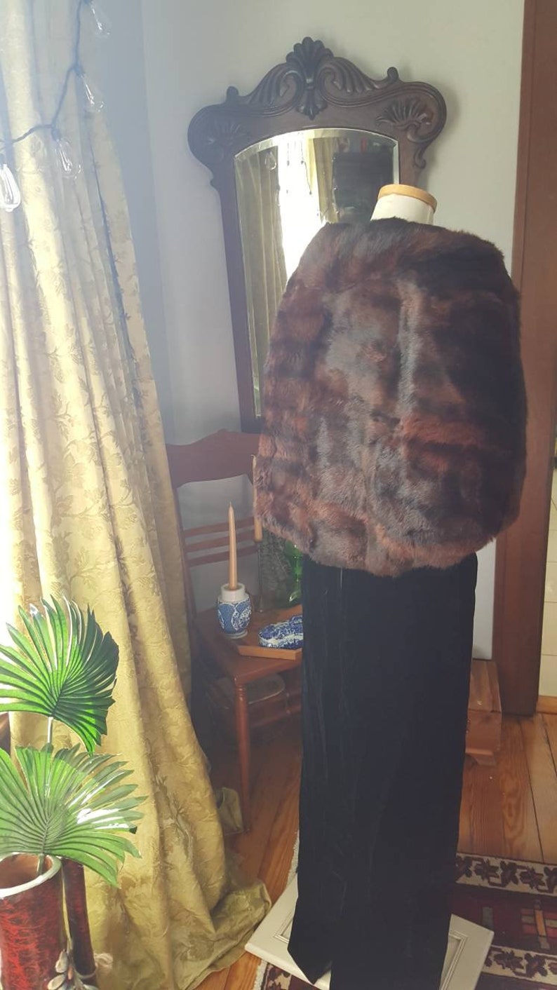 Vintage Fur Stole 1950s Mink Wrap 1950s Fur Wedding Shawl 50s Fur Bridal Cape Vintage Mink Capelet Vintage Fur Winter Bride Capelet