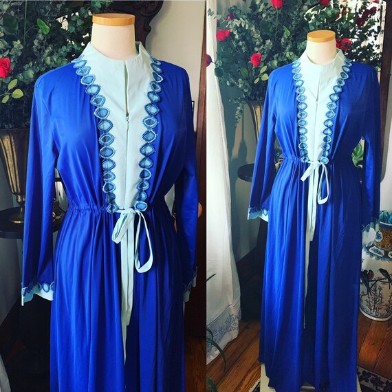 Vintage Vanity Fair Robe, Blue Vanity Fair House C