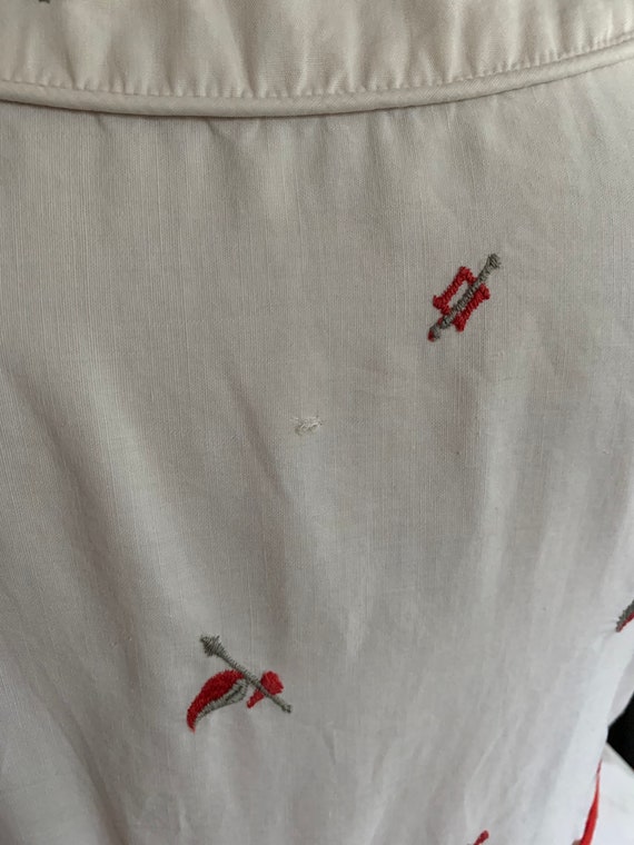 50s White Cotton Dress, Victory Dress, Ivory Dres… - image 7