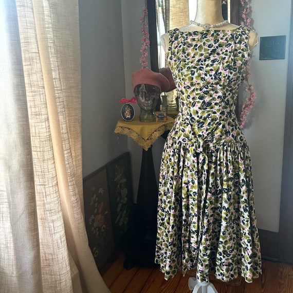 1950s Saks Fifth Avenue Dress, 50s Spring Dress, … - image 9