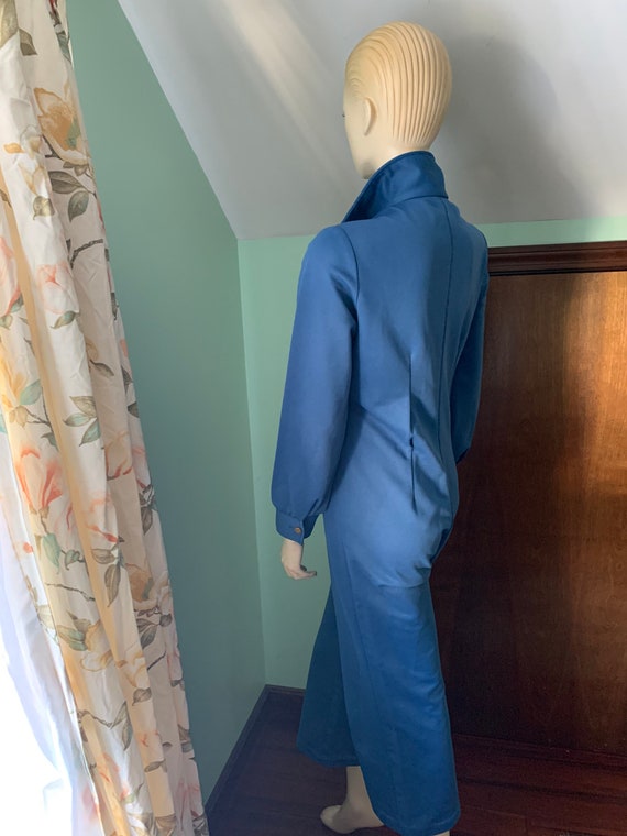 70s Blue Jumpsuit, 70s Size Medium Jumpsuit, 70s … - image 3