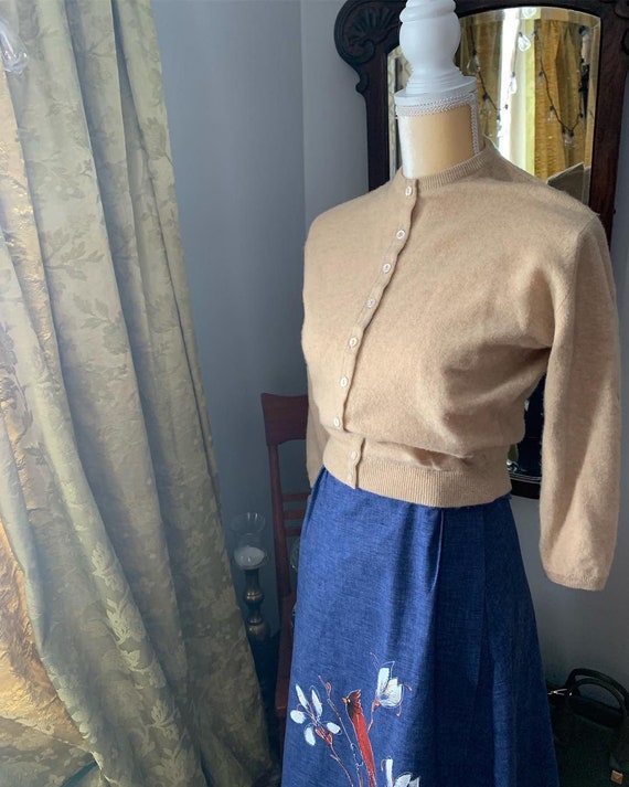 Vintage Bird Skirt, Novelty Cardinal Skirt, Vinta… - image 8