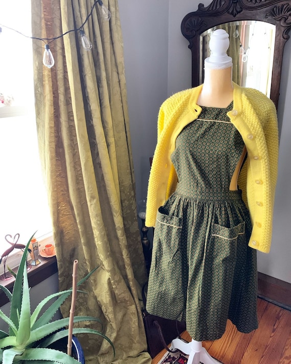 50s Pinafore, 1950s Pinafore Dress, Vintage Pinafo