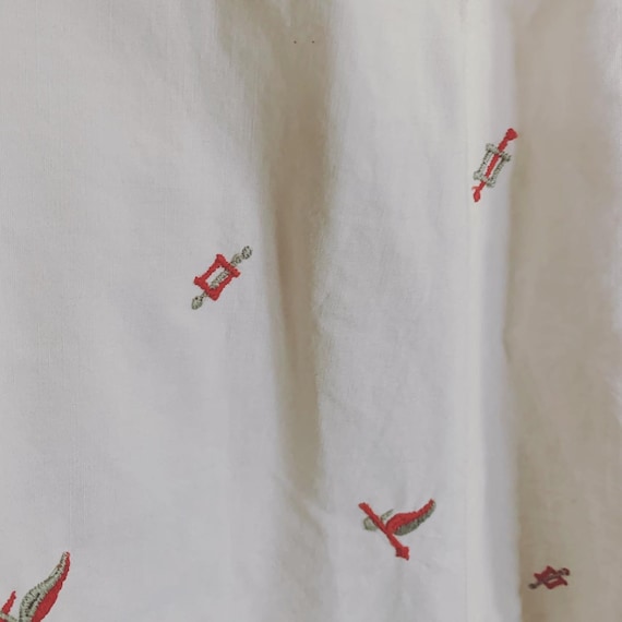 50s White Cotton Dress, Victory Dress, Ivory Dres… - image 8