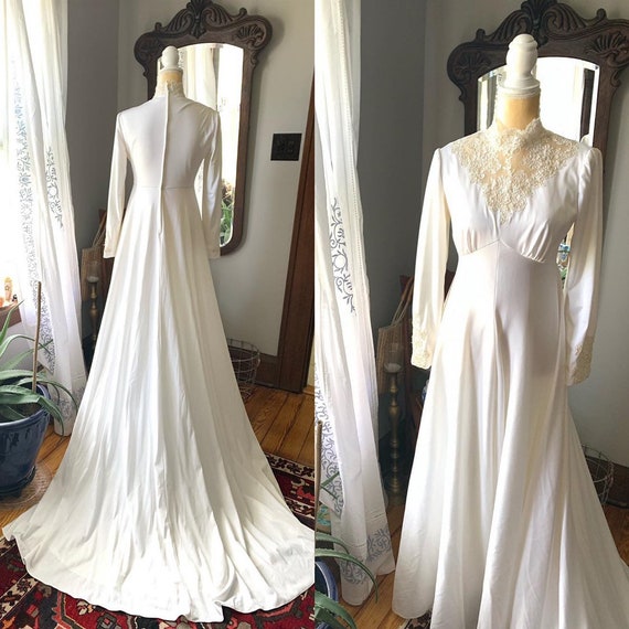 vintage white wedding dress