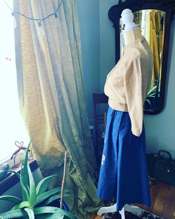 Vintage Bird Skirt, Novelty Cardinal Skirt, Vinta… - image 9