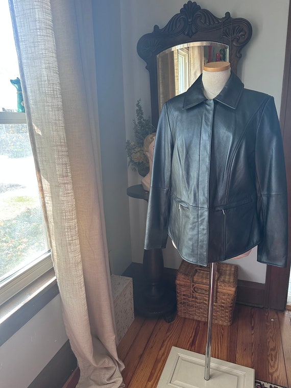 2000s Black Leather Jacket, 1990s Black Leather Ja