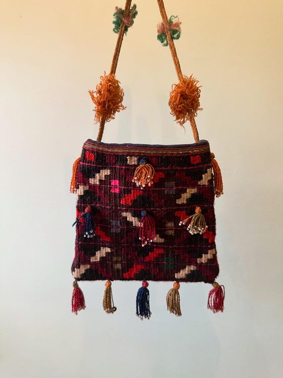 Antique Kilim Purse, Vintage Kilim Handbag, Wool … - image 2