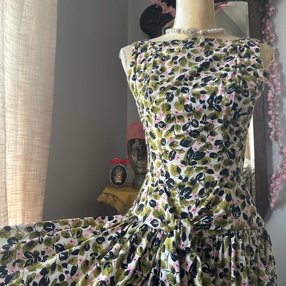 1950s Saks Fifth Avenue Dress, 50s Spring Dress, … - image 10