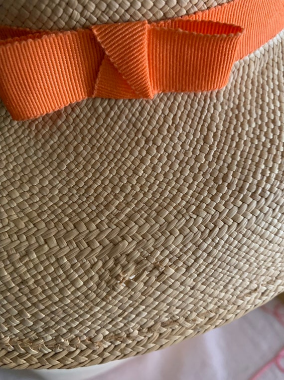 50s Straw Hat, 40s Straw Hat, Vegetable Straw Hat… - image 8