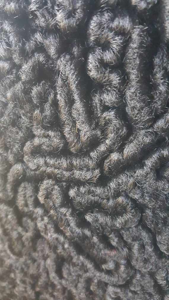 50s Volup Size Persian Lambs Wool Black Fox Fur C… - image 6
