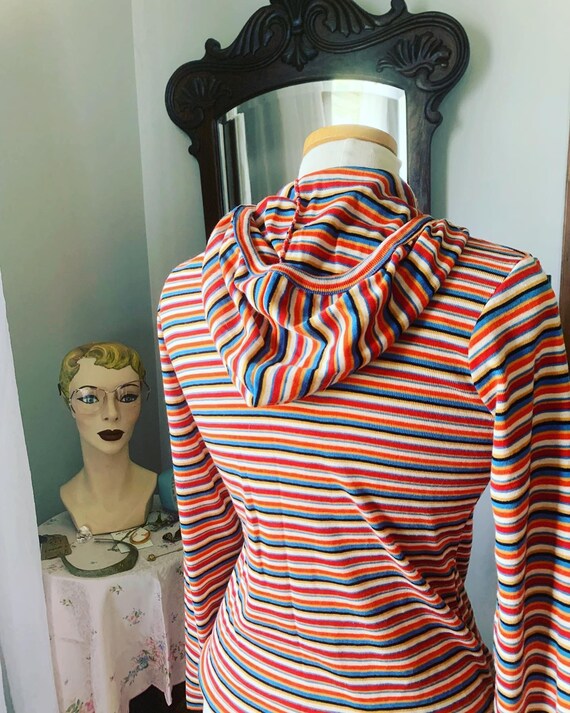 Vintage Striped Sweater, 1970s Acrylic Sweater, S… - image 2