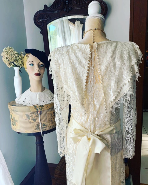 Vintage Jessica McClintock Gunnies Wedding Dress,… - image 3