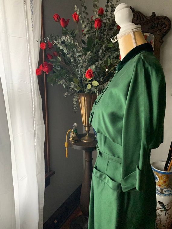 40s Green Dress, R&K Original Dress, Vintage Gree… - image 8