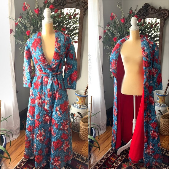 40s Quilted Robe, 50s Quilted Robe, Rhapsody Glazi
