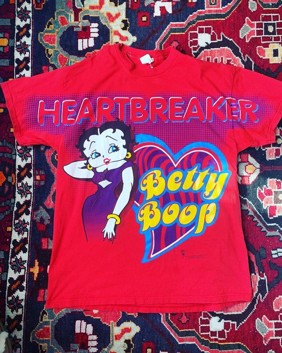 1990s Betty Boop Graphic T Shirt, 90s Heartbreaker