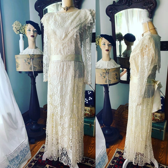 Vintage Jessica McClintock Gunnies Wedding Dress,… - image 1