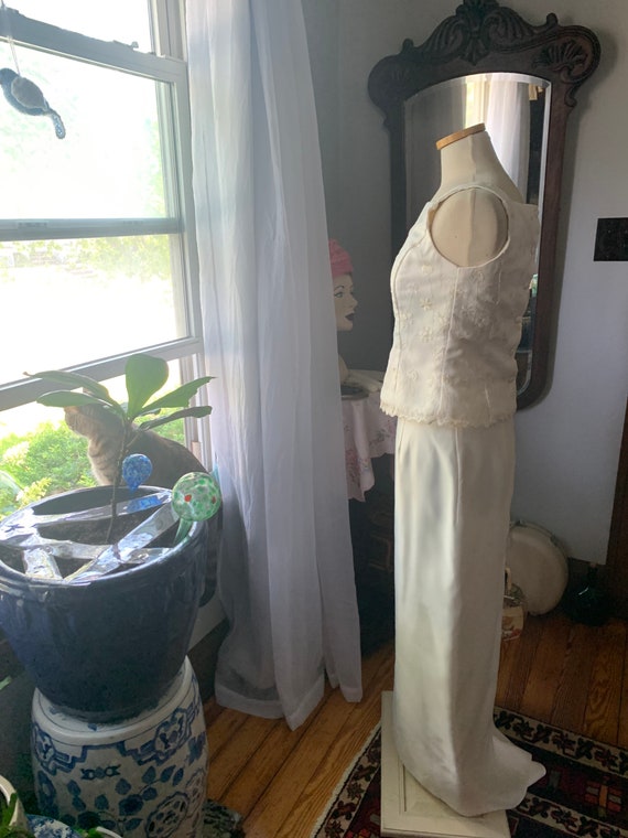 Vintage 90s Wedding Dress, 90s Satin Wedding Gown… - image 2